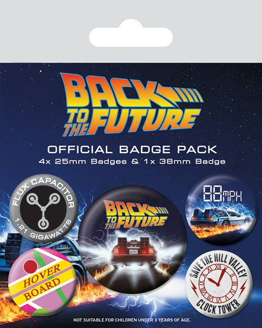Back to the Future (Delorean) Badge Pack - KOOLTHINGS