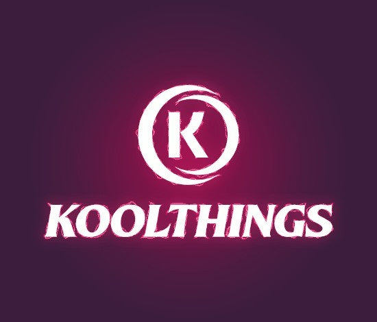 Koolthings logo on a dark purple background