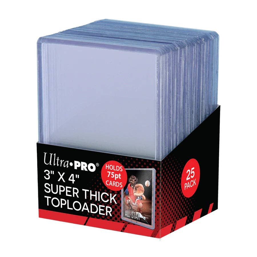 Ultra Pro - Clear Extra Thick Toploaders (75PT) 3" x 4", 25 pcs. - KOOLTHINGS