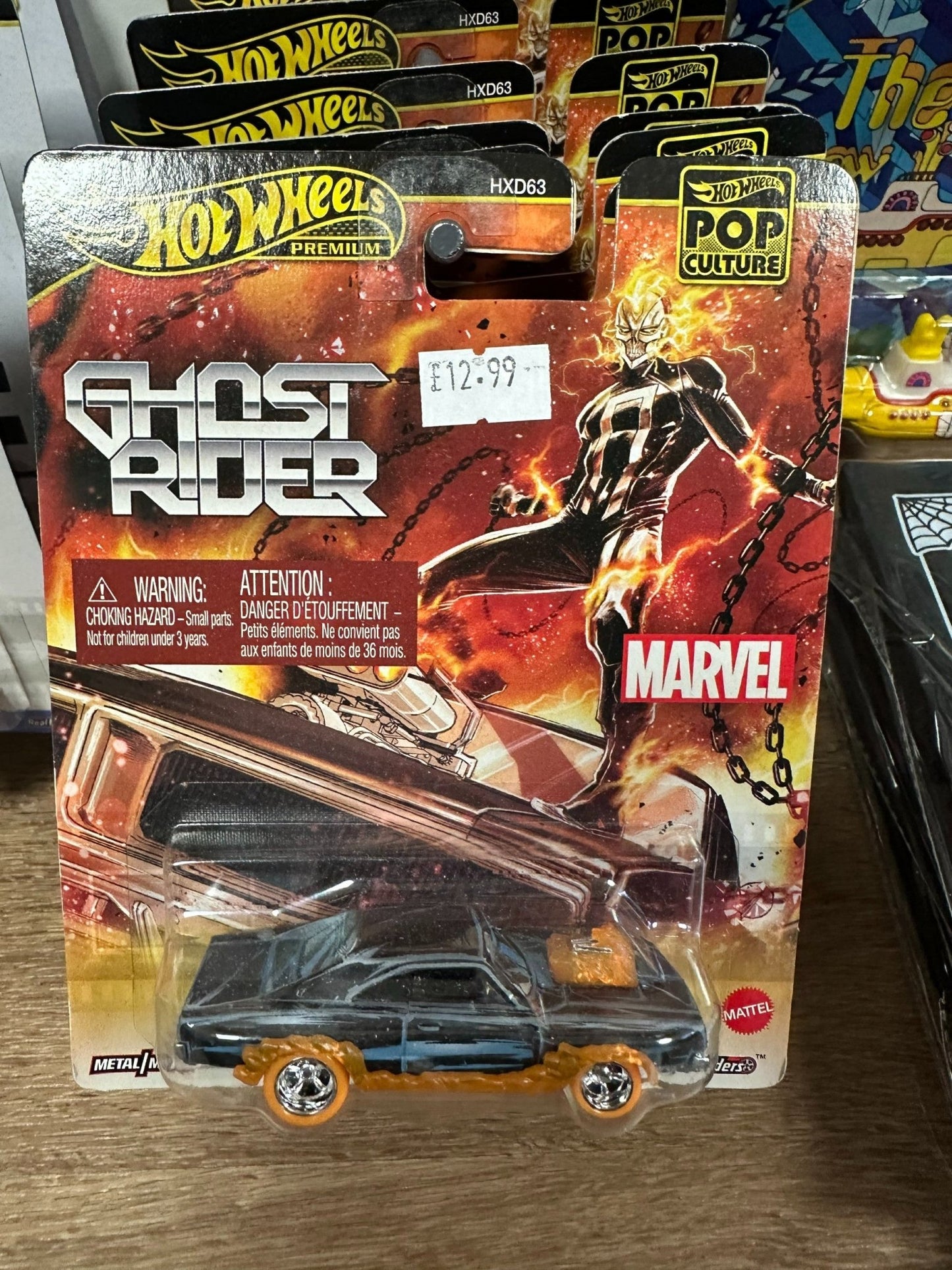 Hot Wheels Premium Marvel Ghost Rider Charger, Die - Cast Metal Car - KOOLTHINGS