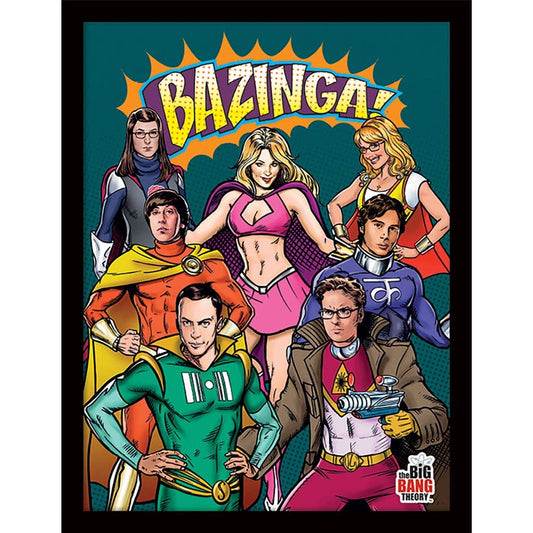 The Big Bang Theory (Superheroes) Wall Art Print