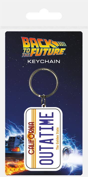 Back to the Future (License Plate) Rubber Keychain - KOOLTHINGS