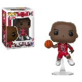 Funko Pop! vinyl figure of a basketball player in a red jersey with packaging on a white background
