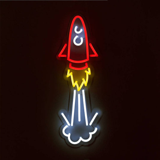 'Space Rocket' Neon LED Wall Mountable Sign - KOOLTHINGS