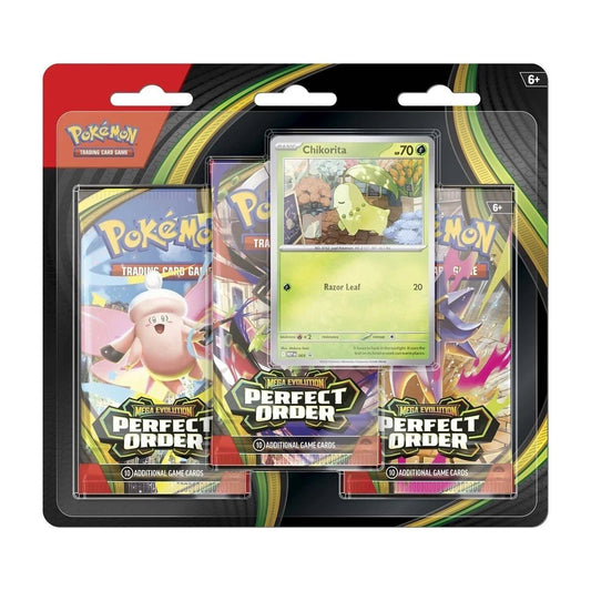 Pokémon Trading Card Game: Mega Evolution Perfect Order 3-Booster Blister - KOOLTHINGS
