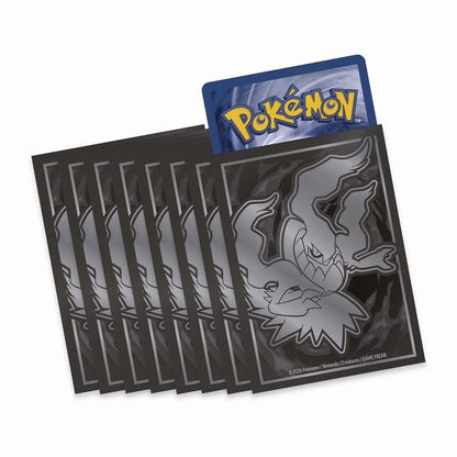 Pokémon trading card packs with a prominent card featuring a ghostly creature design.