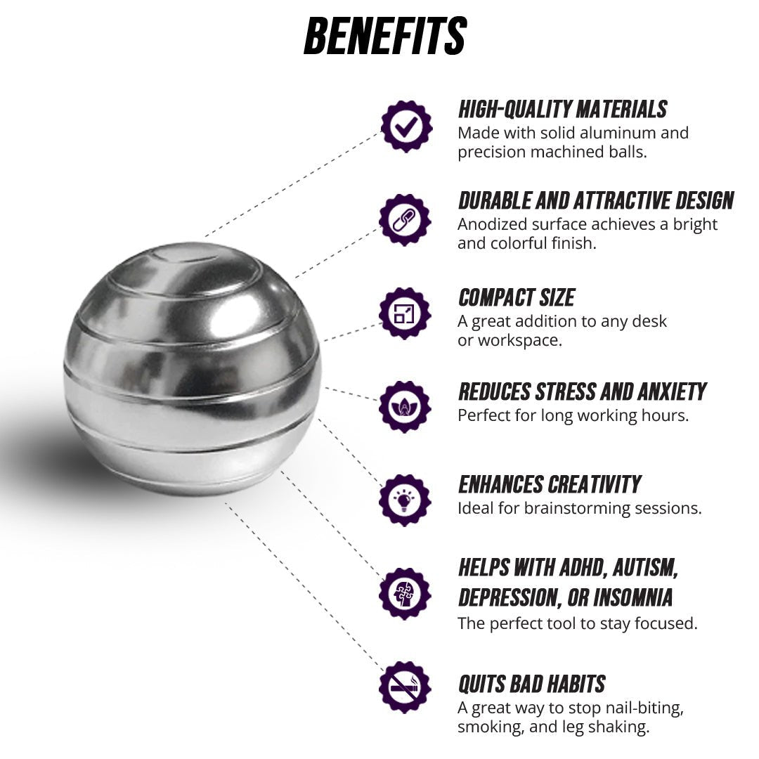 Rotating Desktop Spinning Ball - KOOLTHINGS