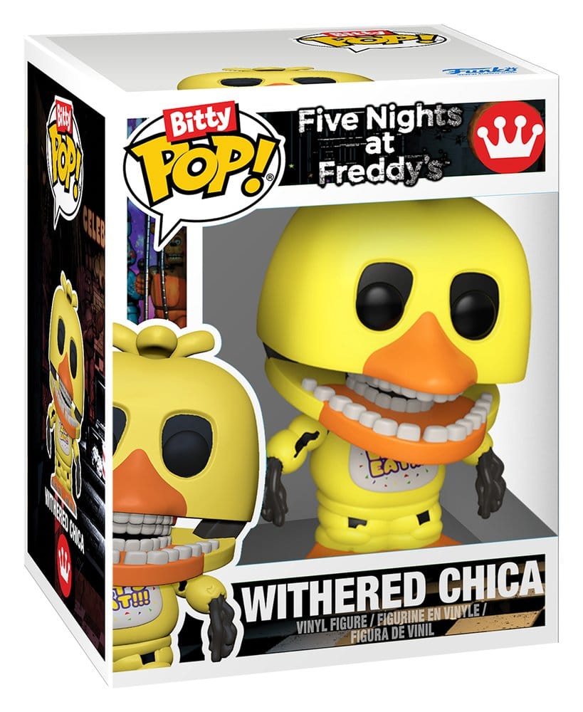 Funko Pop! Withered Chica figure packaging from Five Nights at Freddy's series